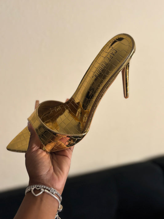 Metallic Gold Stiletto Heels