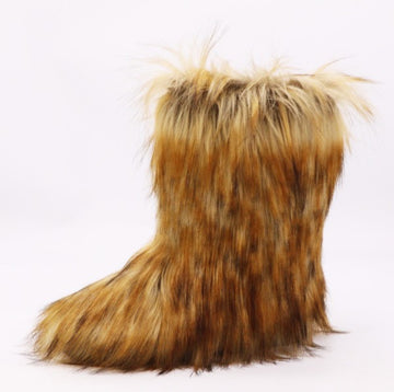 Brown Fur Booties